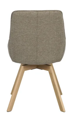 ALISON stol mörkbeige tyg/ekben snurr