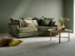 BABE Chill Vinkelsoffa 263cm 2059 tyg Angel 11337-29 everglade, svarta ben