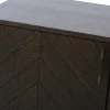 BALVENIE Sideboard 3-dörr, brunbets, fiskbensmönster, mässingshandtag