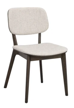 BARRET Stol brun ek/ljusbeige tyg