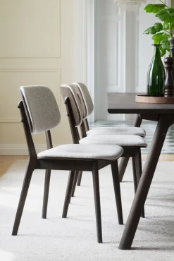 BARRET Stol brun ek/ljusbeige tyg