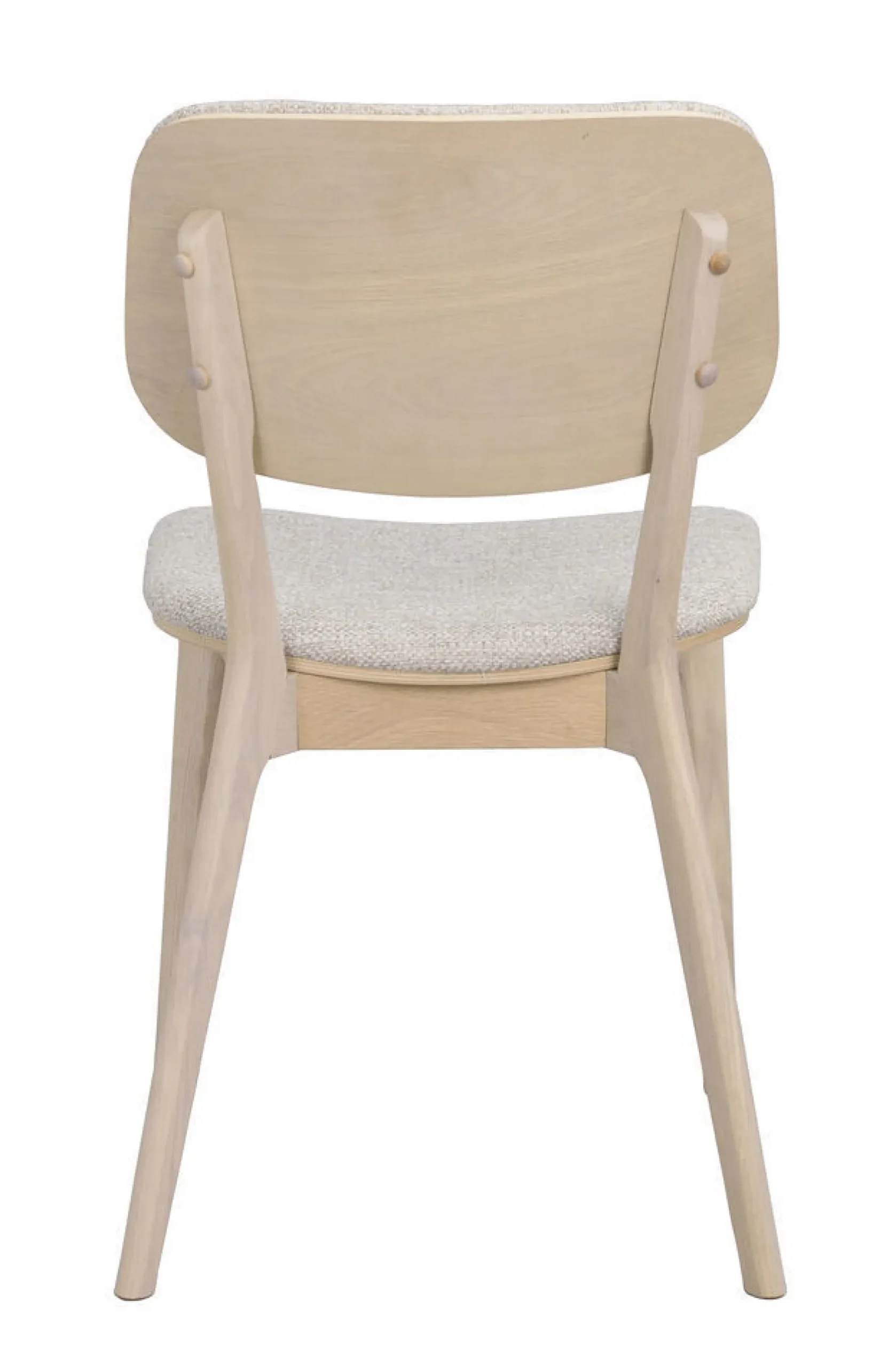 BARRETT Stol vitpigmenterad ek/ljusbeige tyg