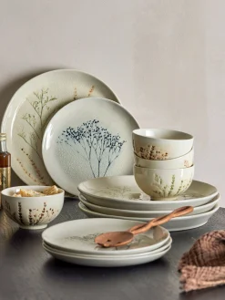 BEA Middagsset, Natur, Stenkeramik - set med 12 delar