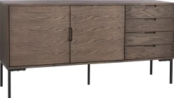 BELGROVE Sideboard mörkbrun, oljad/borstad ek faner/massiv