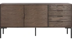 BELGROVE Sideboard mörkbrun, oljad/borstad ek faner/massiv