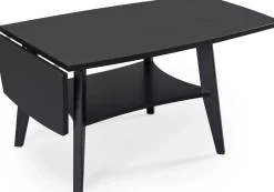 BIRDIE klaffbord 70x60 cm (120x60 cm) svartbetsad ek