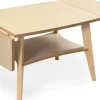 BIRDIE klaffbord 70x60 cm (120x60 cm) vitpigmenterad ek