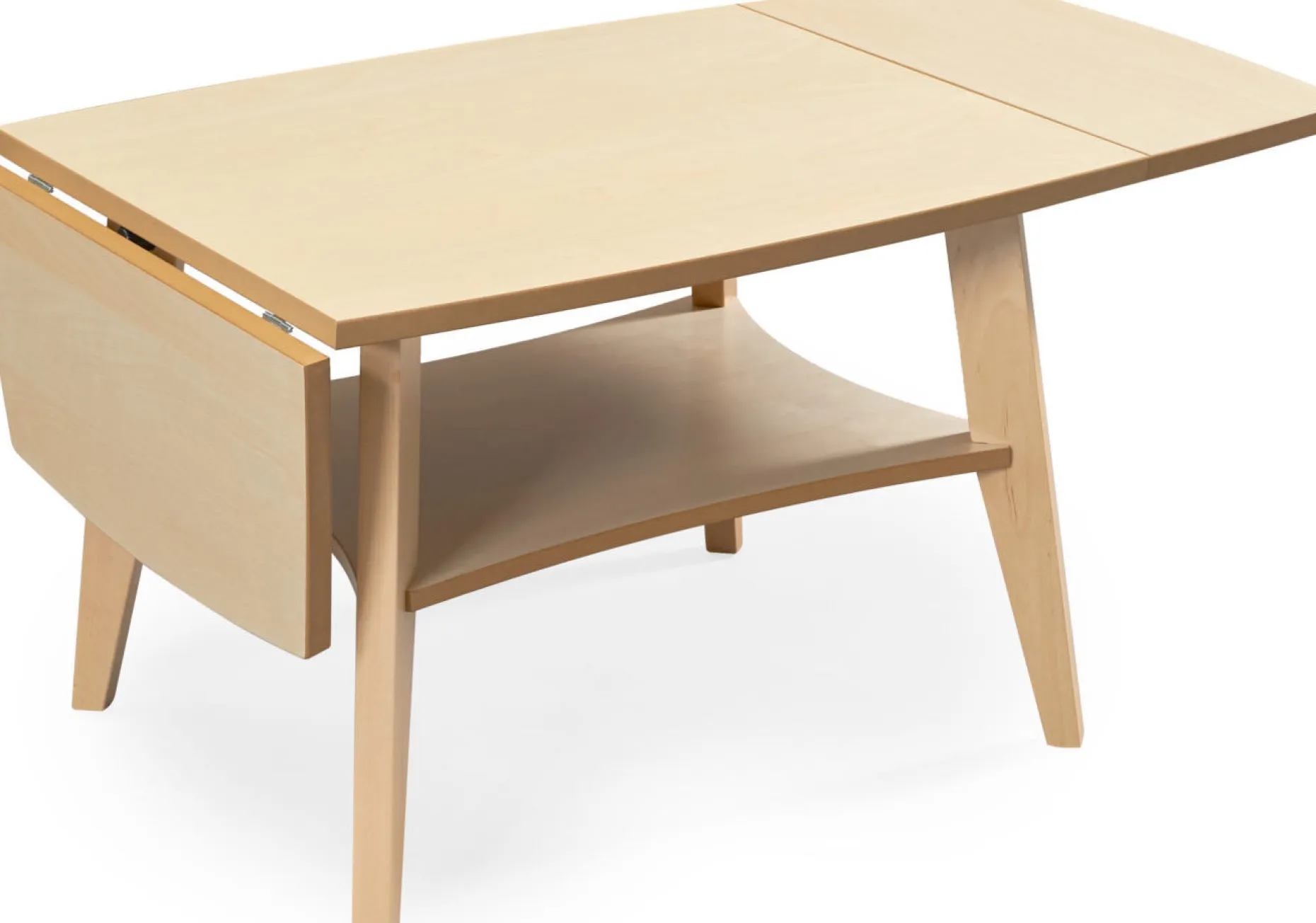 BIRDIE klaffbord 70x60 cm (120x60 cm) vitpigmenterad ek