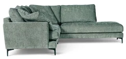 BOOM Hörnsoffa OE m öppet avslut höger tyg Shaff 1137 olive green, ben 131 svart metall