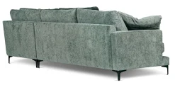 BOOM Hörnsoffa OE m öppet avslut höger tyg Shaff 1137 olive green, ben 131 svart metall