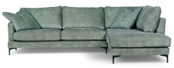 BOOM Hörnsoffa OE m öppet avslut höger tyg Shaff 1137 olive green, ben 131 svart metall