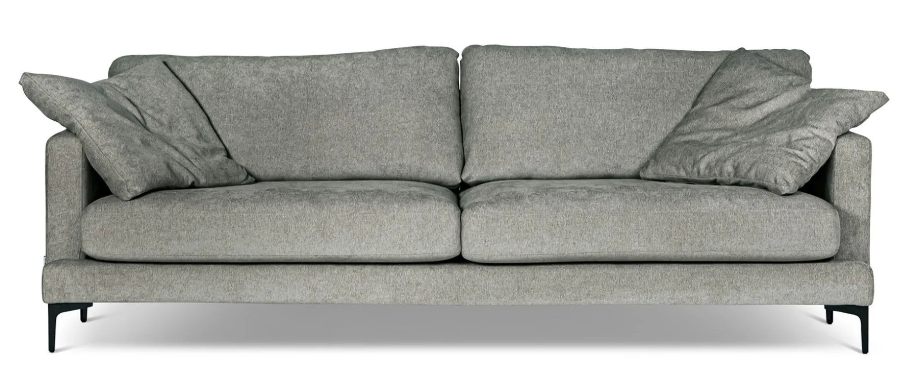 BOOM 3-sits soffa 3LC 249cm tyg Shaff 1109 taupe, ben 131 svart metall