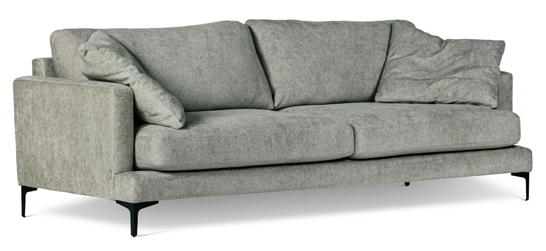 BOOM 3-sits soffa 3LC 249cm tyg Shaff 1109 taupe, ben 131 svart metall