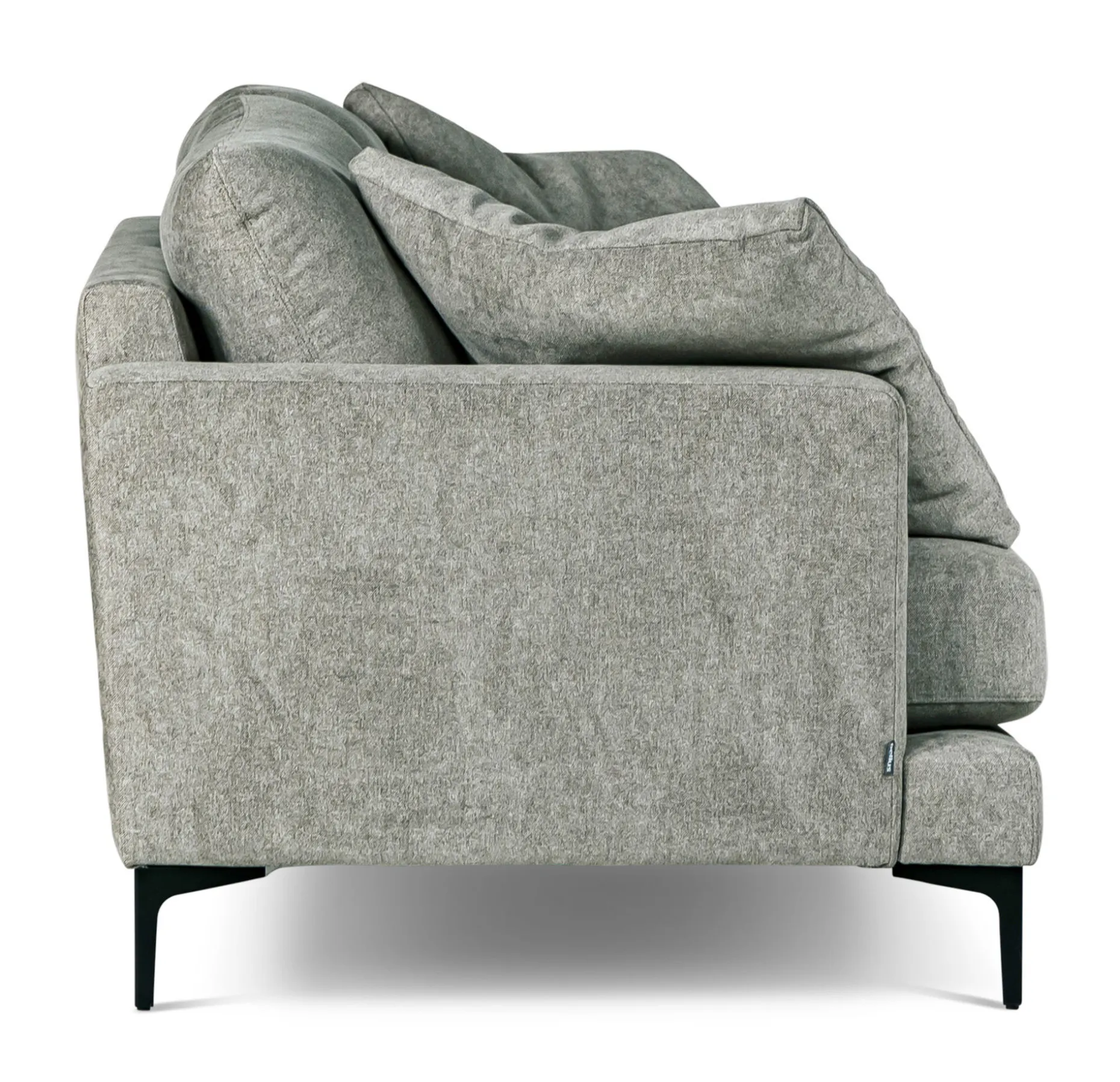 BOOM 3-sits soffa 3LC 249cm tyg Shaff 1109 taupe, ben 131 svart metall