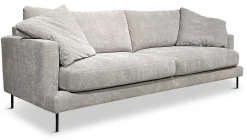 BOOM 3-sits tyg Diego 6010 silver, svarta metall ben