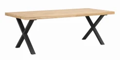 BROOKLYN matbord 220x95 ek/X-ben svart met