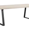 BROOKLYN matbord 220x95 vitpigm ek/U-ben svart met