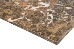 BROOKSVILLE soffbord kvadrat 90x90 brun marmor/vitpigment ek