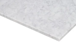 BROOKSVILLE soffbord kvadrat 90x90 vit marmor/brun ek