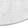 BROOKSVILLE soffbord runt Ø90 vit marmor/brun ek