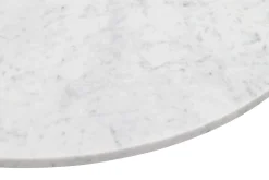 BROOKSVILLE soffbord runt Ø90 vit marmor/vitpigment ek