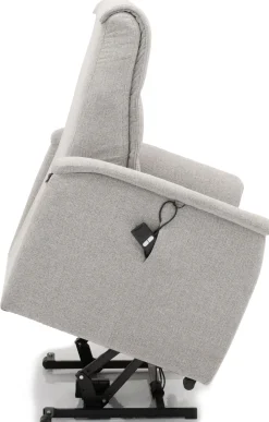 CAESAR Fåtölj Standard medium liftup system 1 motor tyg Queen ljusgrå