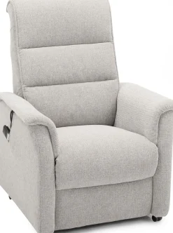 CAESAR Fåtölj Standard medium liftup system 1 motor tyg Queen ljusgrå