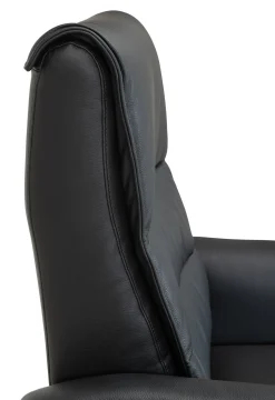 CAESAR PLUS Reclinerfåtölj 2 motor LiftUp Large läder Soleda/skai 441 svart m elman. nacke