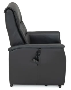 CAESAR PLUS Reclinerfåtölj 2 motor LiftUp Large läder Soleda/skai 441 svart m värme