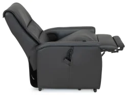 CAESAR PLUS Reclinerfåtölj 2 motor LiftUp Large läder Soleda/skai 441 svart m värme