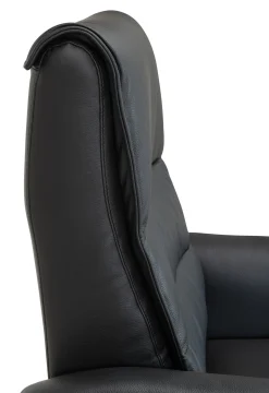 CAESAR PLUS Reclinerfåtölj 2 motor LiftUp Large läder Soleda/skai 441 svart m värme & elman.nacke