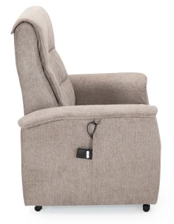 CAESAR Reclinerfåtölj 2 motor LiftUp Medium tyg Brego 3591 light brown