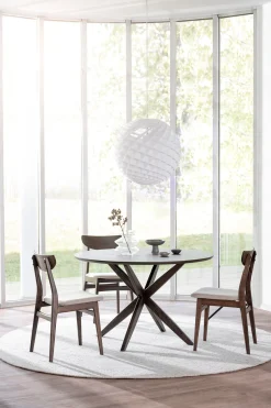 CALVERTON matbord runt Ø120 brun ek