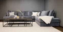 CARISSA Hörnsoffa med öppet avslut höger tyg Perfect Harmony 90 charcoal