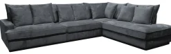 CARISSA Hörnsoffa med öppet avslut höger tyg Perfect Harmony 90 charcoal