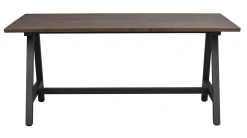 CARRADALE Matbord 170 brun ek/A-ben svart metall