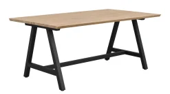 CARRADALE Matbord 170 ek/A-ben svart metall