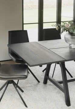 CARRADALE Matbord 170 svart ek/A-ben svart met