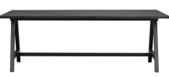 CARRADALE Matbord 220 svartlackad ek/A-ben svart met