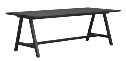 CARRADALE Matbord 220 svartlackad ek/A-ben svart met