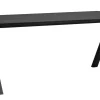 CARRADALE Matbord 220 svartlackad ek/V-ben svart met