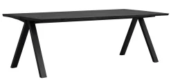 CARRADALE Matbord 220 svartlackad ek/V-ben svart met