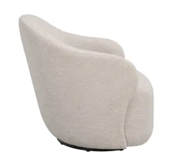 CHAPELTOWN Fåtölj ljusbeige tyg snurr