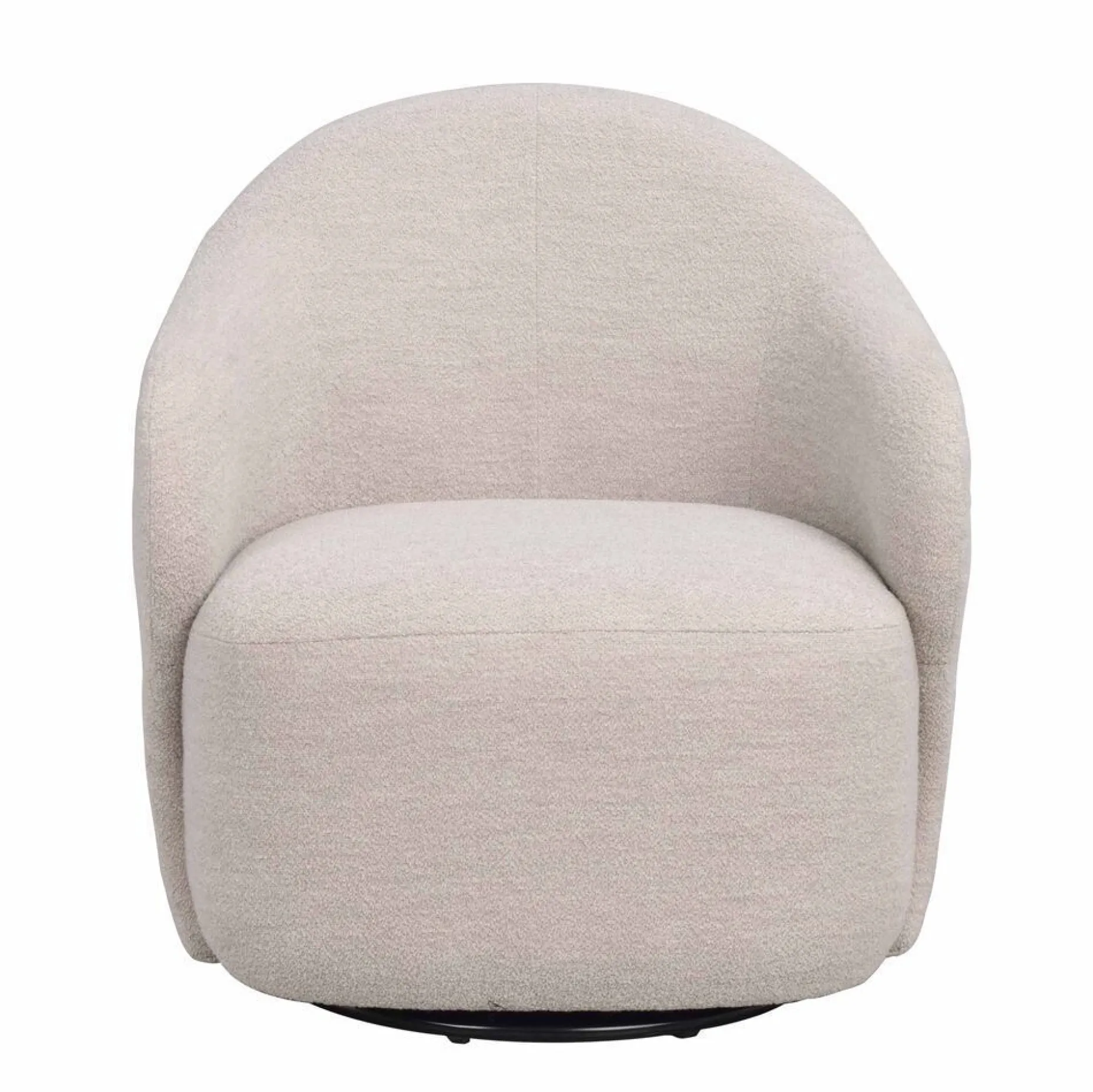 CHAPELTOWN Fåtölj ljusbeige tyg snurr