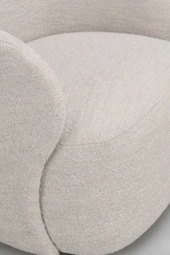CHAPELTOWN Fåtölj ljusbeige tyg snurr