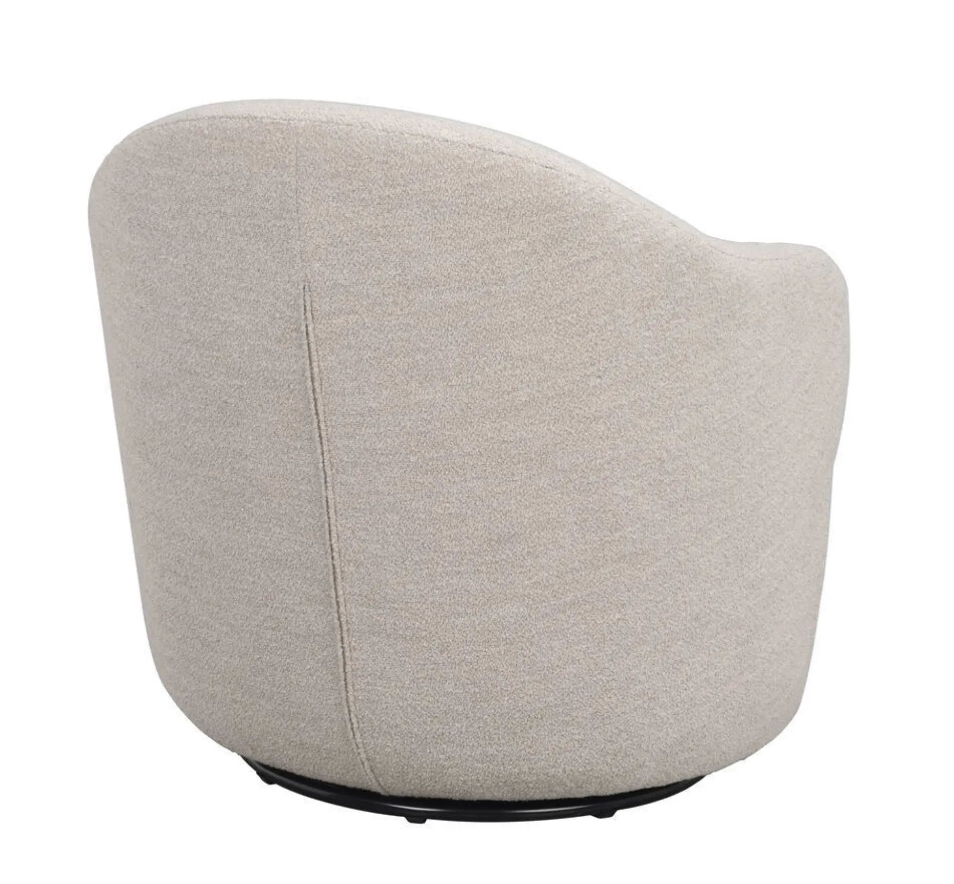 CHAPELTOWN Fåtölj ljusbeige tyg snurr
