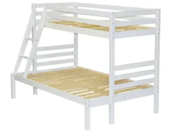 CHARLOTTE Familjesäng 80/120/200 furu vitlack inkl ribbotten