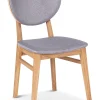 CIELO COMFORT Stol massiv oljad ek/grått tyg
