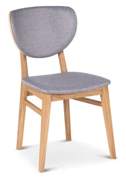CIELO COMFORT Stol massiv oljad ek/grått tyg