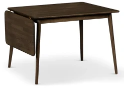 CIELO Matbord m hängklaff 120/160x80 H75cm massiv rökoljad ek
